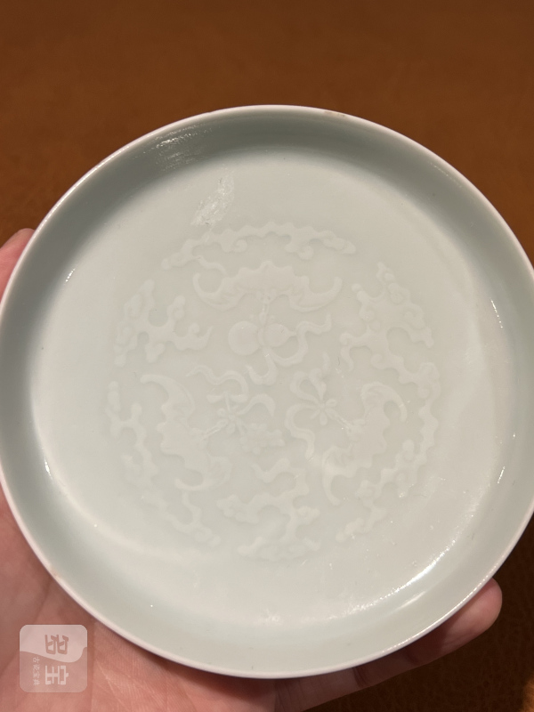 清乾隆 粉青釉模印龙纹膛锣洗 - 图4
